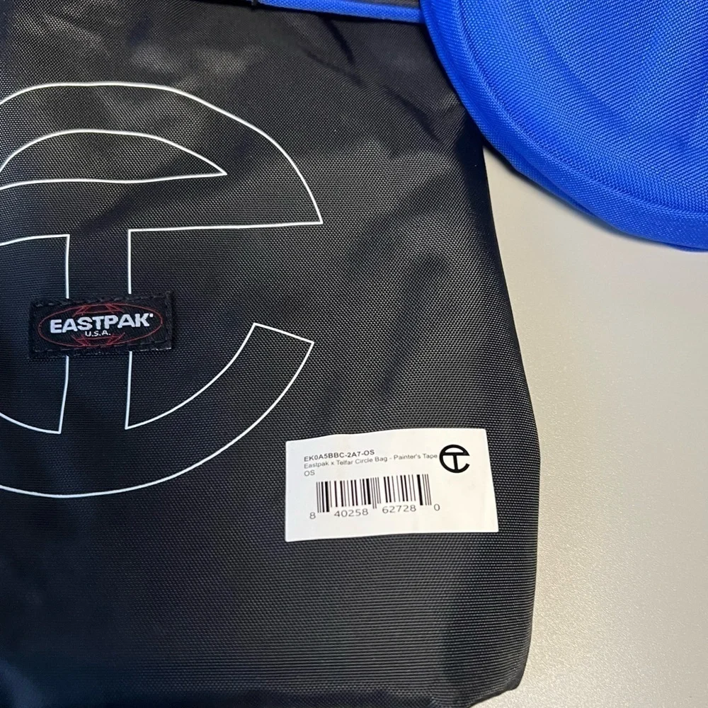 Telfar x Eastpak painter’s tape circle bag